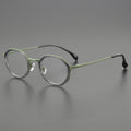 2025 Handmade High-End Retro Optical Glasses Frames Polygonal Strange Interesting Leopard Print Red Green Acetate New Model