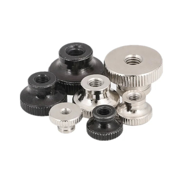 M3 M4 M5 Knurled Thumb Nut with Collar Carbon Steel Class 4.8 & 6.8 for Healthcare and 3D Printers