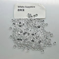 HQ GEMS Lab Created White Corundum Sapphire 1-3mm Diamond Cut Synthetic White Sapphire Price Per Carat