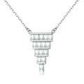 OEM Custom 925 Sterling Silver Silver Plated Zircon Pendant Necklace for Women Jewelry