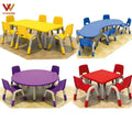 Montessori Kindergarten Wood Plastic Chair and Table Kids Classroom Children's Furniture Set Toddler Daycare Preschool Nursery