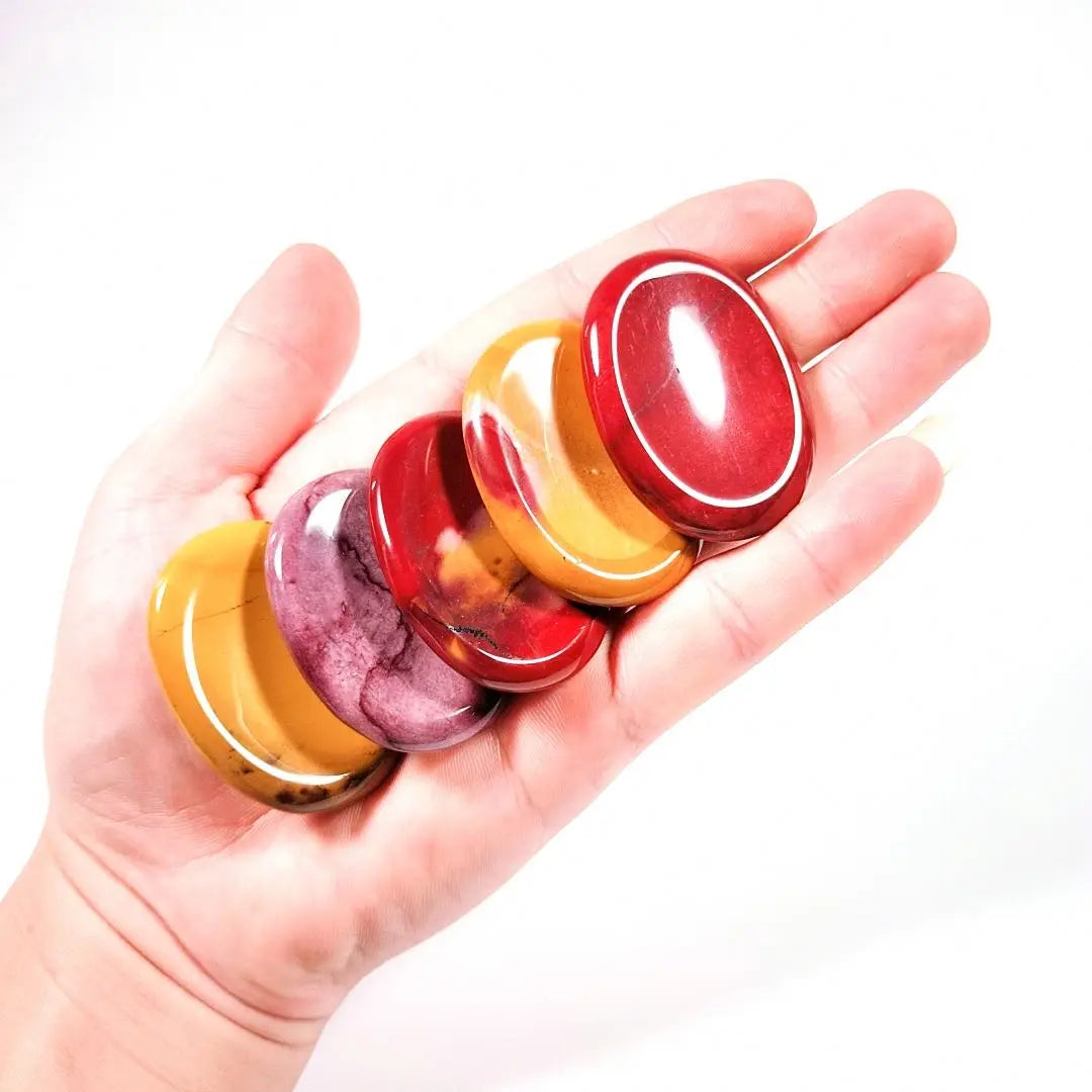 HY Mookate Jasper Thumb Stone For Sale Wholesale Worry stone from China