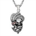 Men's Retro Skull Stainless Steel Necklace Punk Style Skeleton Pendant Fine Pendants & Charms