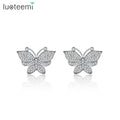 LUOTEEMI Fashion Earing Stud Large Micro Vintage Cubic Zirconia Woman Custom Diamond Earring Butterfly