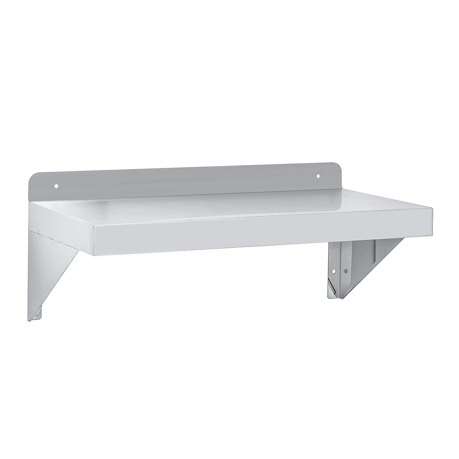 Stainless Steel Wall Floating Shelf with Steel Bracket for Restaurant Kitchen bar Custom Sheet Metal Fabrication Metal Factory