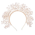2021 New Design Handmade Crystal Beads Hairband Fashion Bridal Wedding Tiara