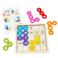 Starting Point Wooden Puzzle Logic Thinking Game Candy Color Blocks Creative Brain 3D Puzzle Educational Table Game 2-7 Years