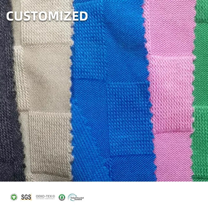 Popular Chessboard Jacquard Rayon Imitation Cashmere Fabric for Garment