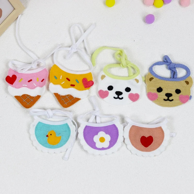 Cute Pet Bibs for Small Dogs Collars Necktie Cat Scarf Puppy Bandanas for Cats Triangular Bow Ties Pet Grooming Product