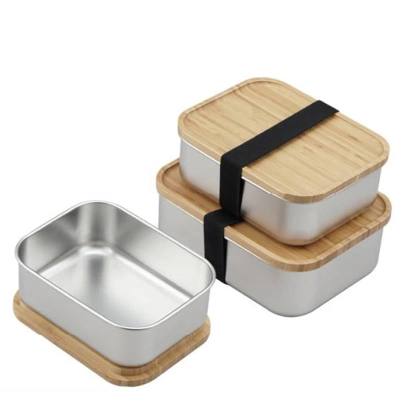 Stainless Steel 304 Food Grade Microwavable Detachable Flexible Lunch Box Free Rust for Back to School