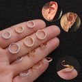 Fashion Ear Cuffs Safety Pin Nose Piercing Stud Fake Piercing Nose Ring Cuff Body Jewelry for Women