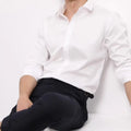 Wholesale Long Sleeve Shirt Men's Slim Fit No Iron Casual Inch Silk Elastic Business Men's Shirt for Young and Middle-aged Men