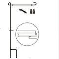 30 * 45cm Iron Pole Promotion Custom Metal Flagpole Garden Flagpole Christmas Garden Flagpole