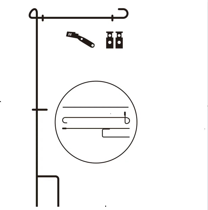 30 * 45cm Iron Pole Promotion Custom Metal Flagpole Garden Flagpole Christmas Garden Flagpole