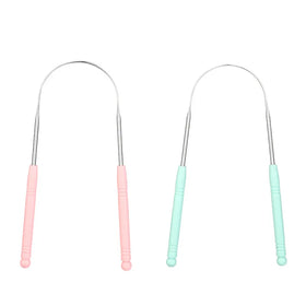 High Quality U-Shaped Portable Tongue Scraper Practical Stainless Steel Design with Grip Handle for Daily Tongue Cleaning