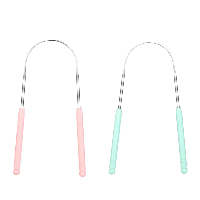 High Quality U-Shaped Portable Tongue Scraper Practical Stainless Steel Design with Grip Handle for Daily Tongue Cleaning