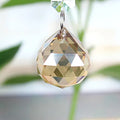 Champagne Golden Teak Chandelier Crystal Prisms Ball MH-12742