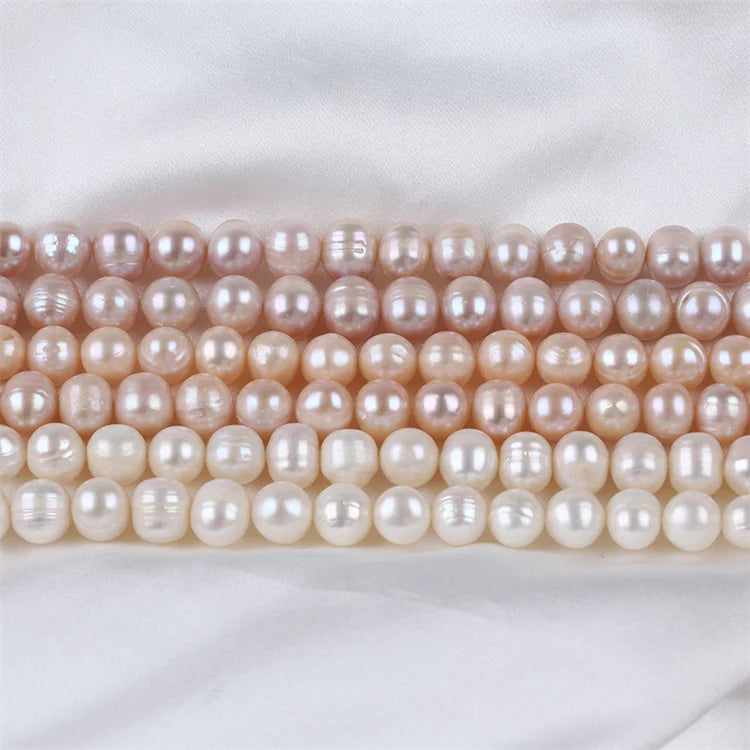 White Pink Purple 10-11mm Freshwater Pearl Strands Potato Shape Natural Loose Pearls for Jewelry Jewelry Making Wholesale Price
