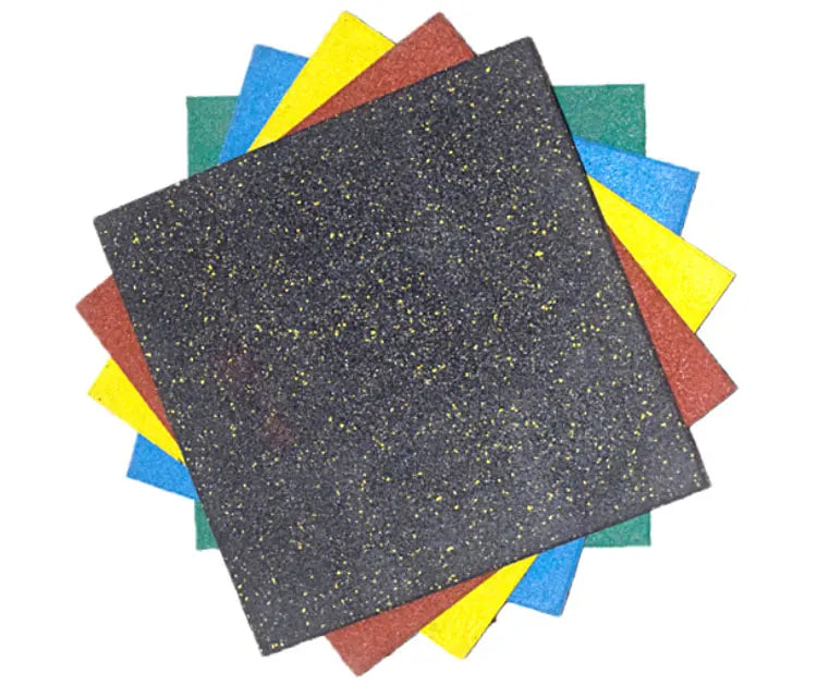Eco-Friendly Anti-Slip Rubber Floor Mat 50*50cm Solid Color Dyed Outdoor Rubber Floor Mat