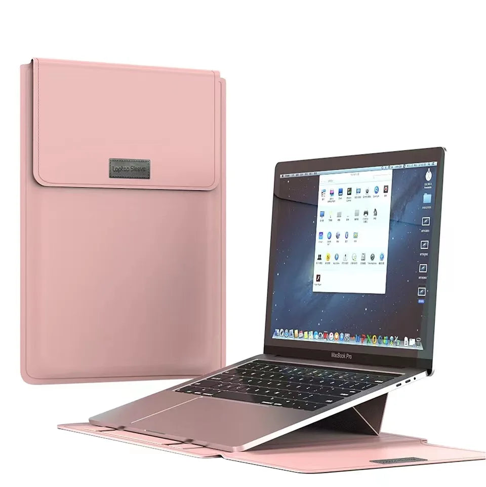 Multi-functional Lightweight Laptop Sleeve Premium PU Leather Pebble Laptop Case for Slim 13/14 Inch 13.6' 2022 Laptop Case