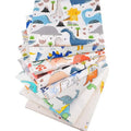 Wholesale 8pcs Dinosaur Design Printed Woven Cotton Fabric Squares DIY Pure Cotton Cartoon Fabrics for Home Textiles Patchwork