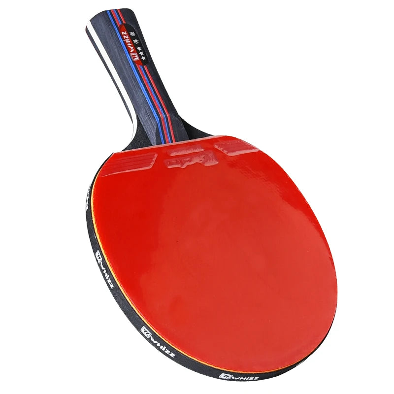 OEM Factory Hot Sale 1.28cm Thickness Black Carbon Handle Table Tennis Racket Set
