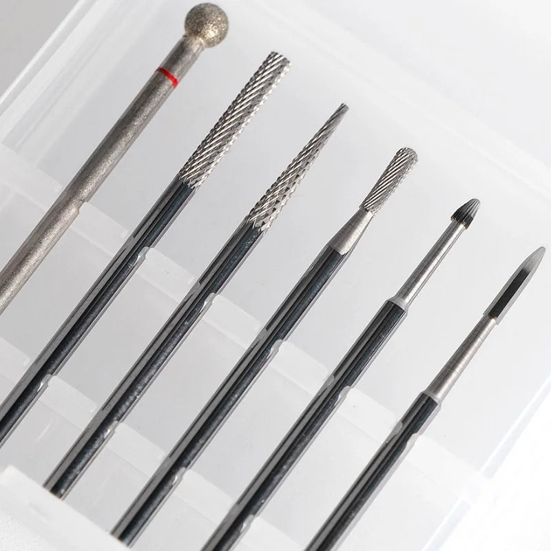 6pcs Professional Sample Book Nail Drill Bits Set Wholesale Sharp Carbide Cuticle Drill Bits for Nails