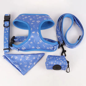 Guangzhou Pet Products Manufacturer Custom Leash and Collar Set Adjustable Neoprene Dog Harness Dog Collar and Lead Set