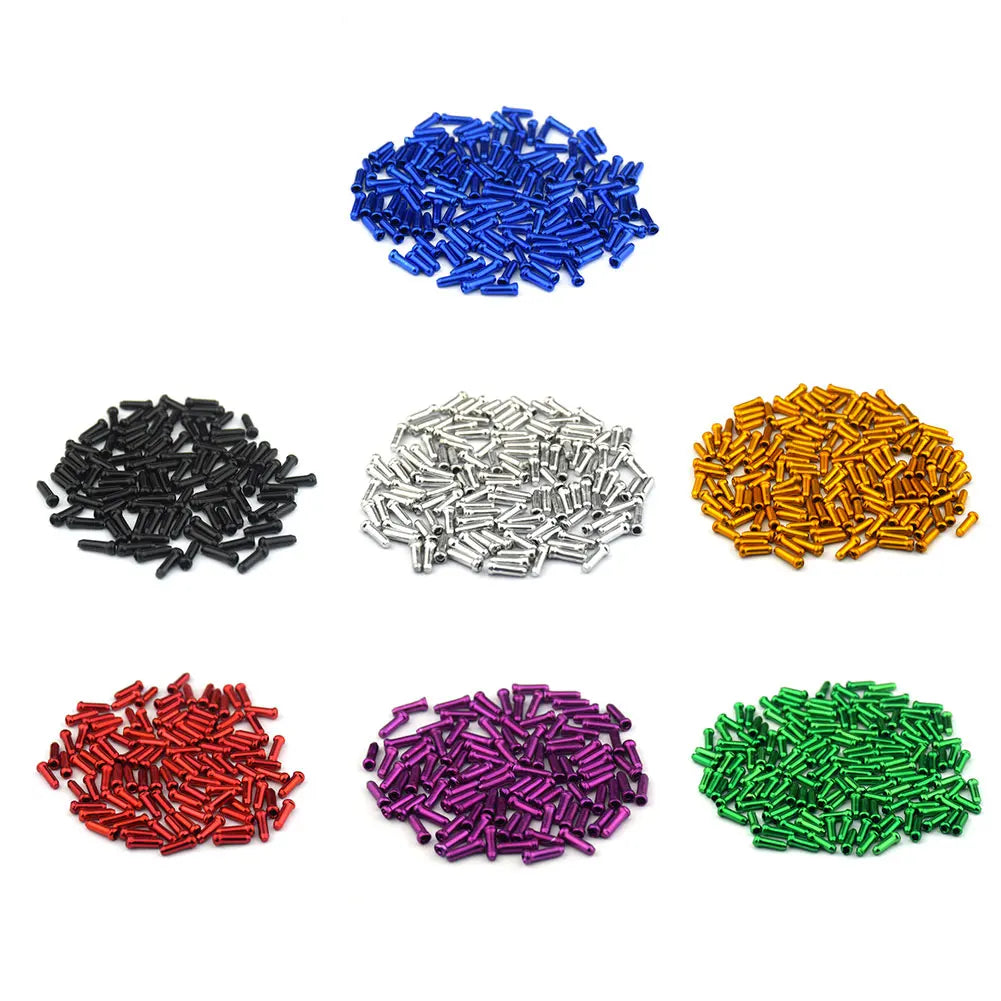 Aluminum Alloy Cycling Supplies MTB Bike Brake Cable Tips & Crimps Derailleur Shift Cable End Caps for Bicycles