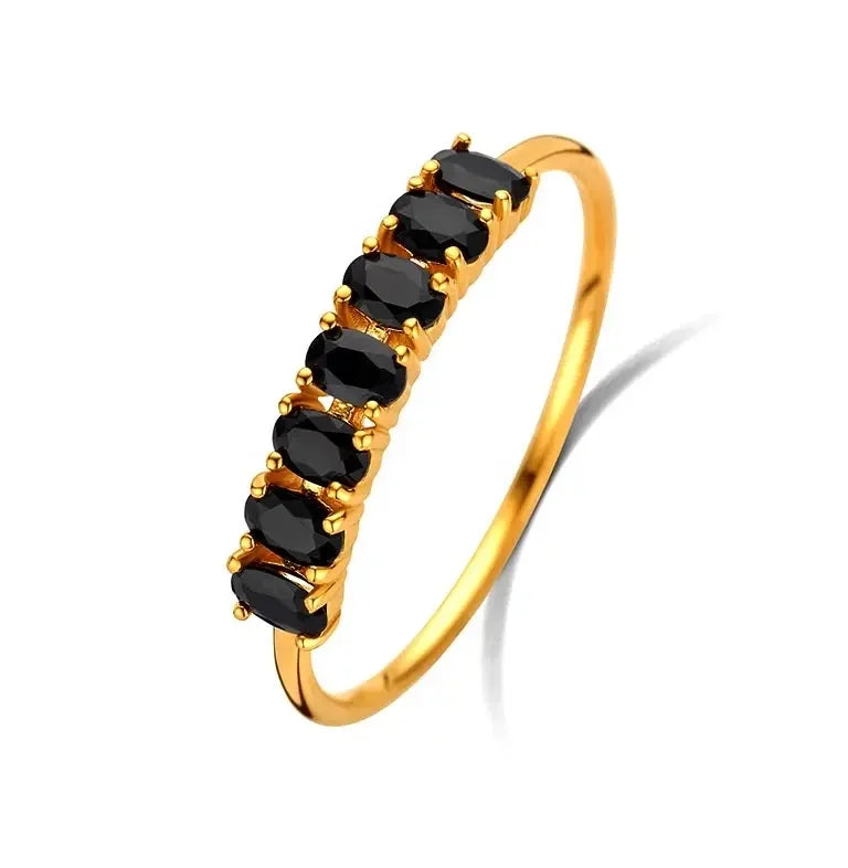 Classic Silver and Gold Plated Fine Fashion Jewelry Oval Cut Rock Solid Rings for Women for Parties