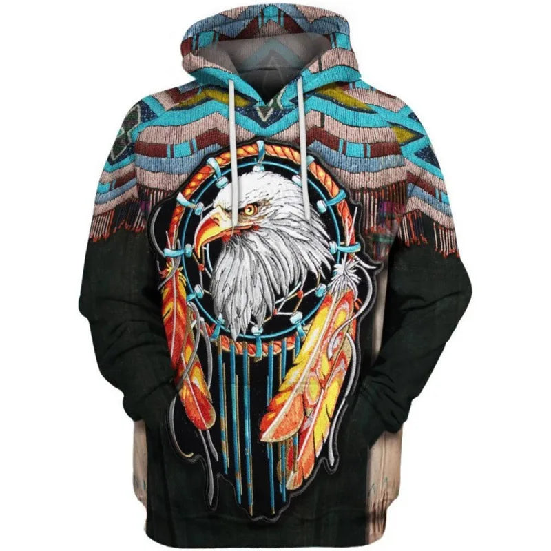Fitspi Factory Direct Sales Indian Anren 3d Digital Printing Stylish Men's Sweater Hoodie Sweatshirt Pullover Wholesale Custom