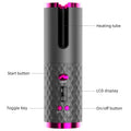 Electric Cordless Tourmaline Hair Curler LCD Display Automatic Portable Household Use 4-Temperature Fast Heating Multi-Style