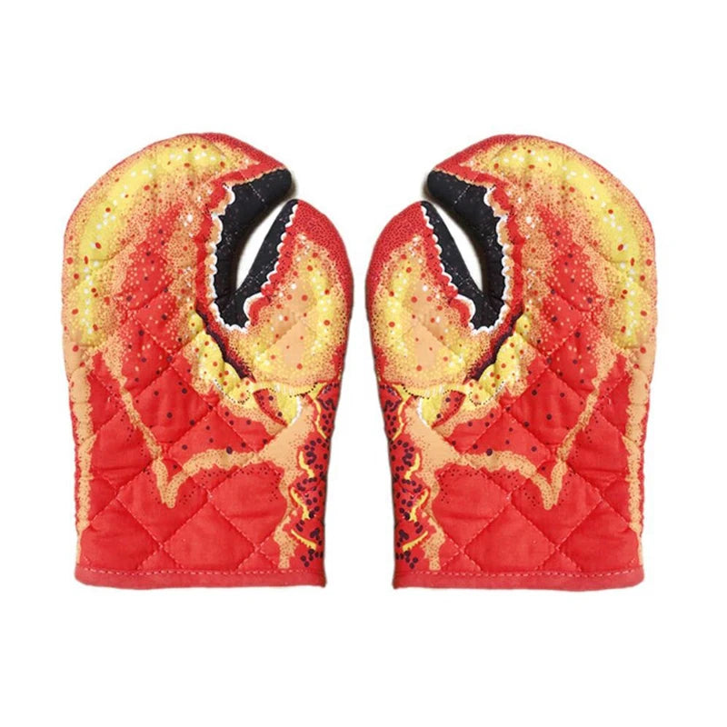 3D Cartoon Crab Pincer Crab Claw Shape Oven Mitt Funny Animal Shape Oven Mitt