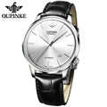 Oupinke 3269 Wholesale OEM Custom Waterproof Luminous Movement Brand Automatic Leather Strap Business  Men's Mechanical Watch