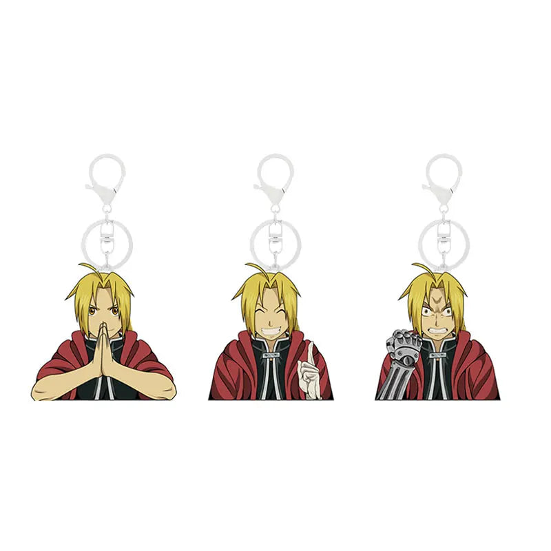 3D automotive flip keyrings lenticular motion anime Fullmetal Alchemist keychain