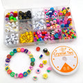 375 Pieces Acrylic Bead Kit for Bracelet Making  Fruit Letter Clay Beads Set for DIY