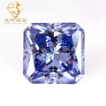 Hot Sale Loose Gemstone Tanzanite 5A CZ Stones Zircon Stone Square Princess Cut Corner Cubic Zirconia for Jewelry
