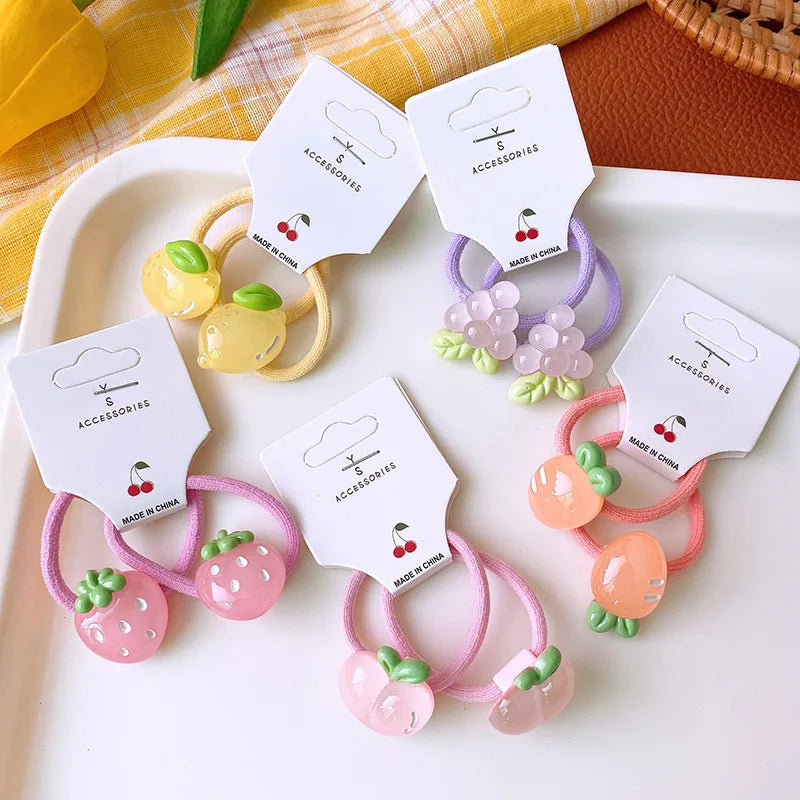 KLACOMA Fashion Kids Hair Ropes Summer Accessories Elastic Bands Rubber/Nylon & Acetic Acid Material Latest Design Girls