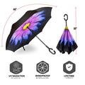 Hot Sale Double Layer Windproof C-shaped Handle Umbrella Inverted Reverse Anti-UV Waterproof Manual Control Upside Upside Design