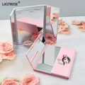 Three Fold Makeup Mirror High Definition Private Label Portable Mirror Plastic Handheld Mirrors