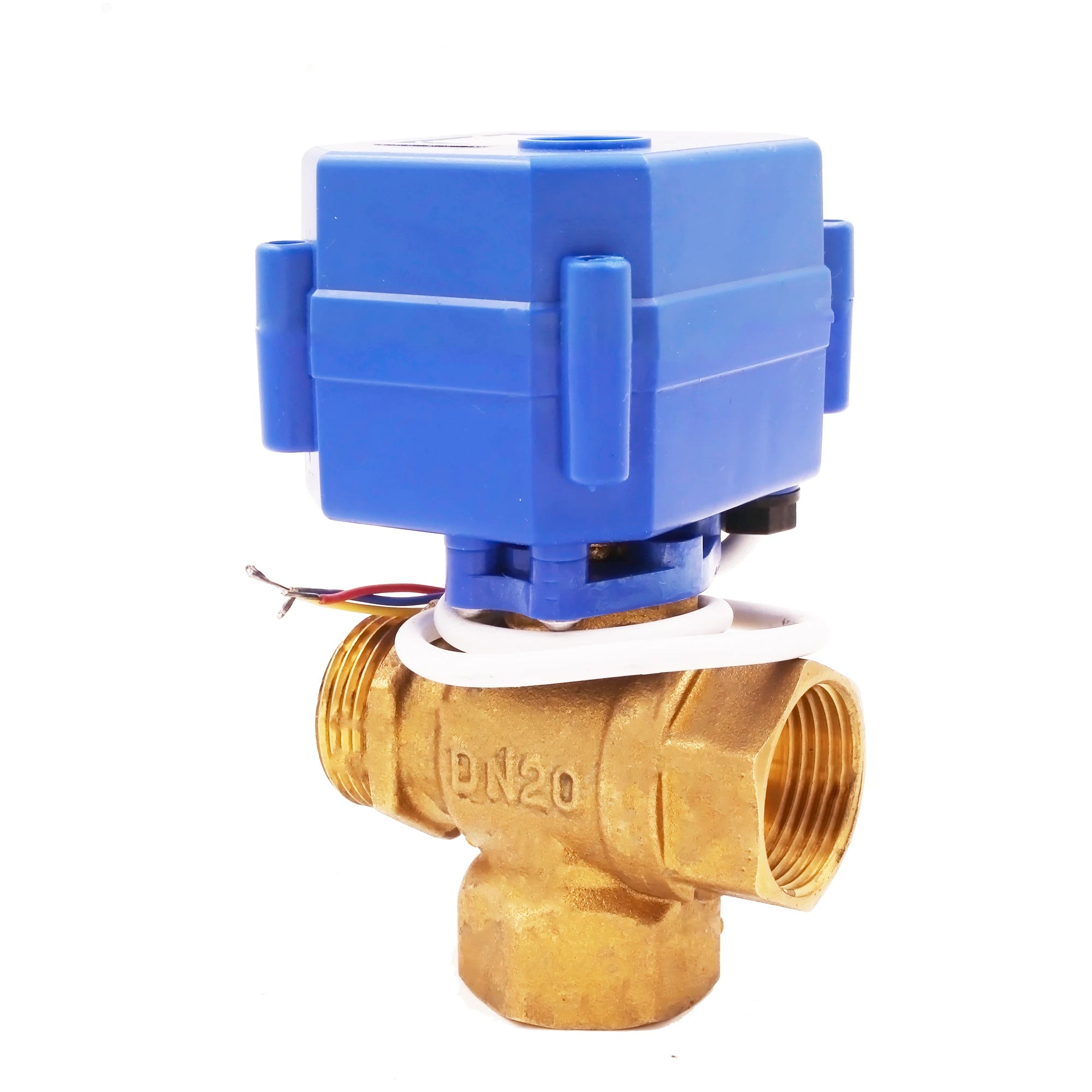 3 Way Ball Valve 1/2 Inch 1/2" Dn15 3/4" Dn20 Female Male Mini Brass Motorized Operated Brass 3 Way Ball Valve