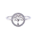 Women 925 Silver Plated Silver Diamond Wedding & Engagement Rings