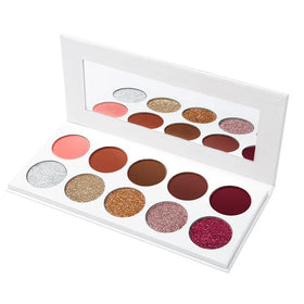 White Pressed Powder Vegan Eye Shadow Wholesale Matte Private Label Glitter Makeup High Pigmented Custom Eyeshadow Palette
