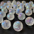 Factory Price Wholesale Angel Aura Healing Quartz Crystal Moon Ball Smelting Stone Moon Sphere Carving