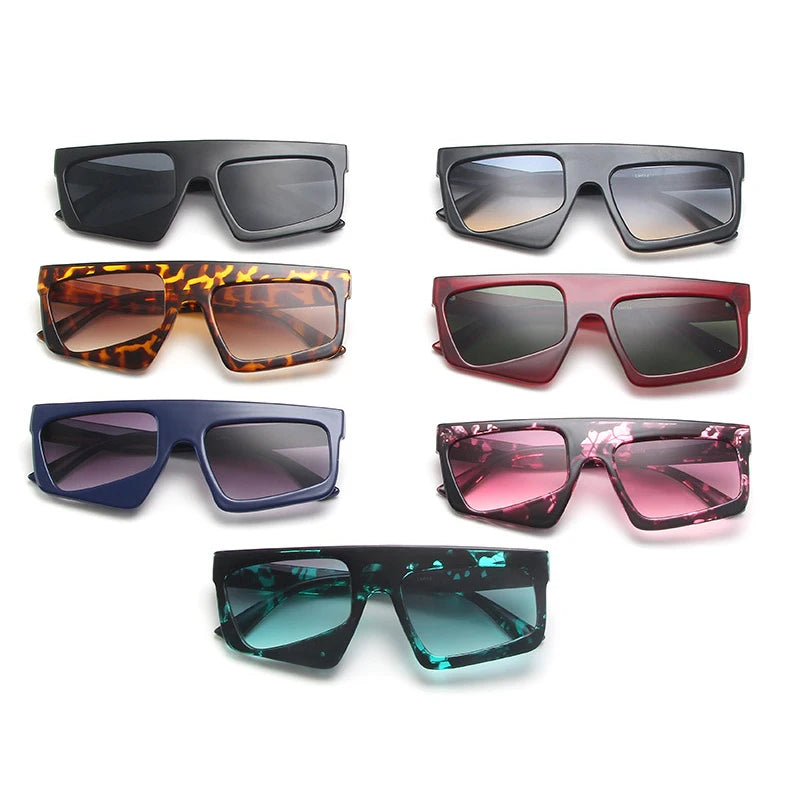 DL Glasses Irregular Fashion Sun Glasses Women Square Luxury Gradient Shades Marbled Print Polygon Frame Candy Color Sunglasses