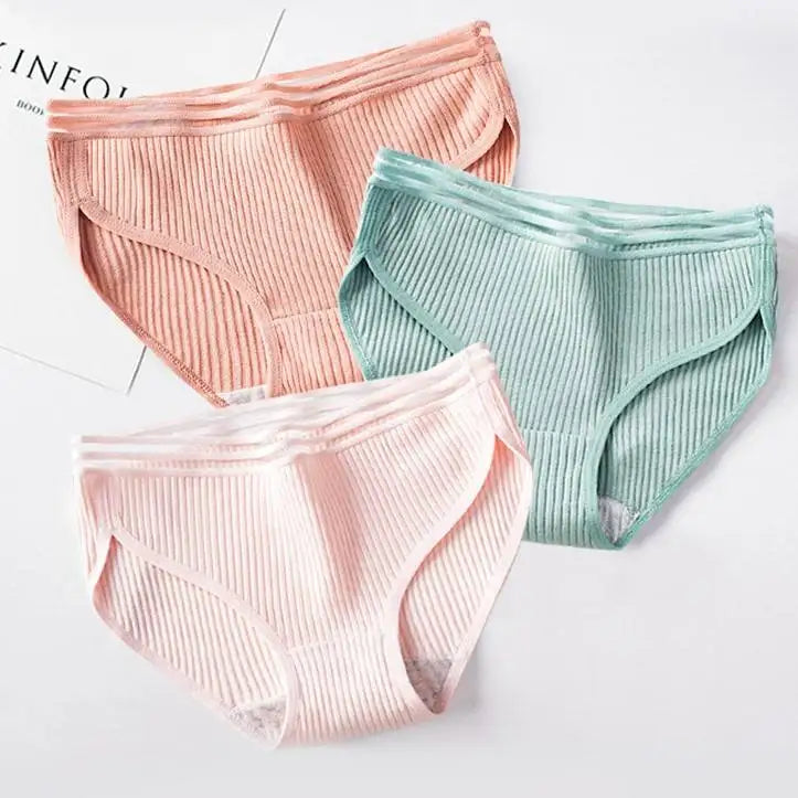 Womens Panties Cotton Underpants Comfortable Panties for Women Briefs Solid Color Underwear Pantys Lingerie M L XL