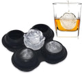 Rose Design 2.5 Inch Large Whiskey Ice Ball Maker Silicone Sphere Ice Mold Custom Ice Cube Tray