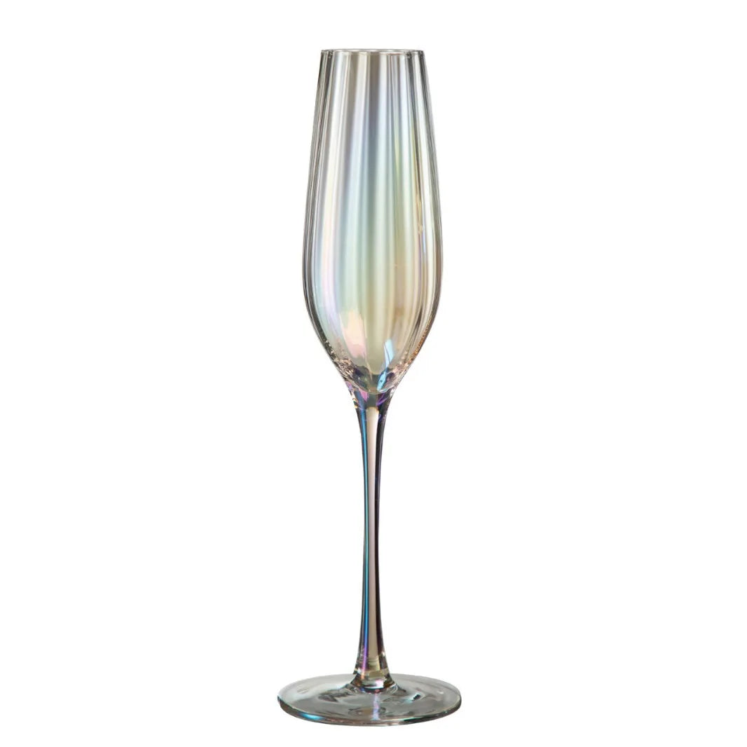 Luxury Rainbow Red Wine Glass Set High Stem Colorful Champagne Glasses Electroplated Crystal Glass for Hotel Use with Gift Box