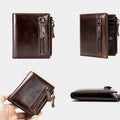 Customized RFID Blocking Leather Short Slim Bifold Credit Card Holder Wallet with Polyester Lining Hombre Bifold Mens Hombre