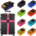 Adjustable Vintage Style Nylon Luggage Strap with PP Lock Buckle Custom Suitcase Baggage Belts for Camping and Travel
